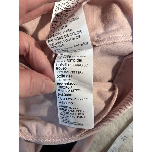 NWT PUMA Womens XL Rose Bomber Track Jacket Black Long Coat Zipper Pockets - Picture 6 of 7